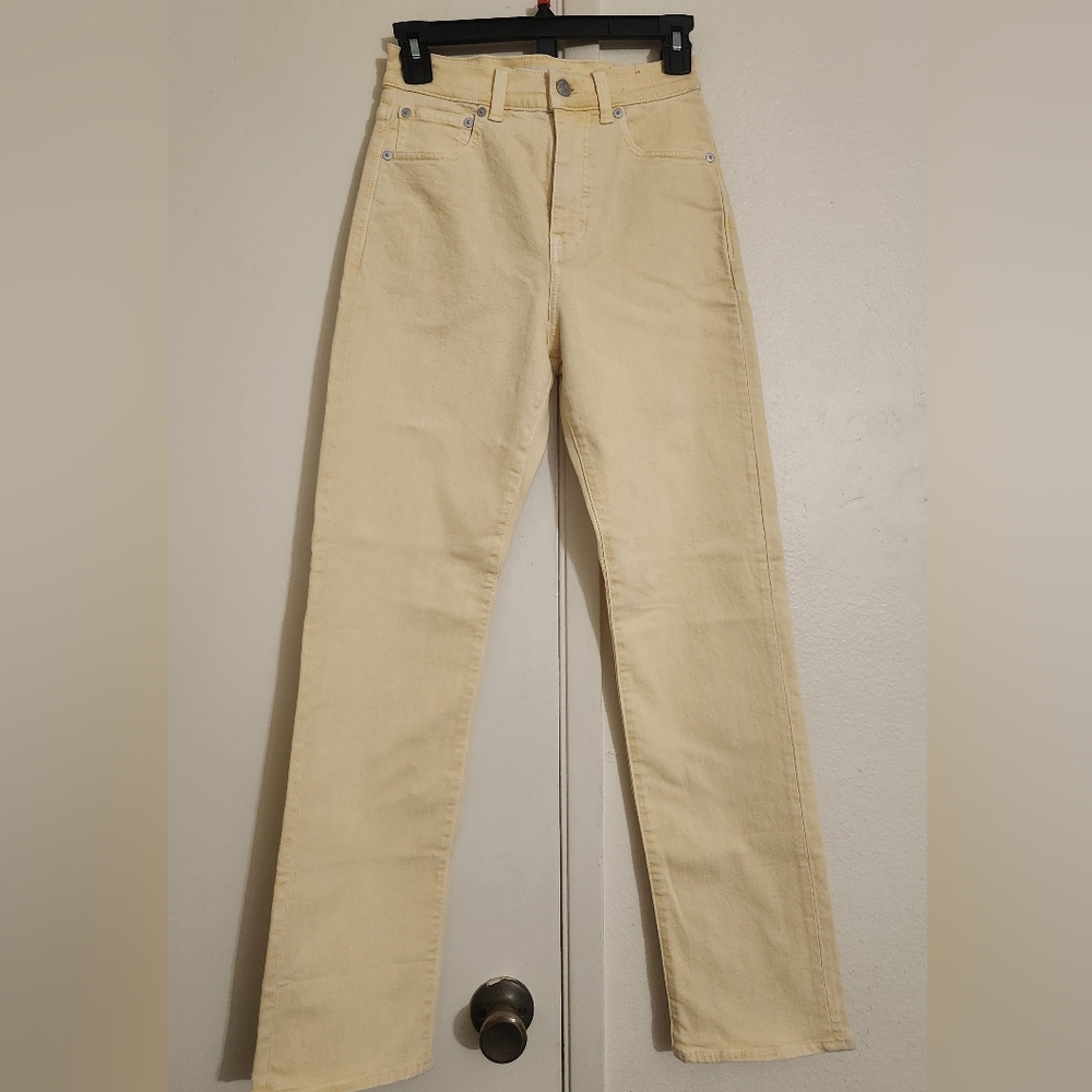 Madewell Women's Yellow Straight Leg Jeans